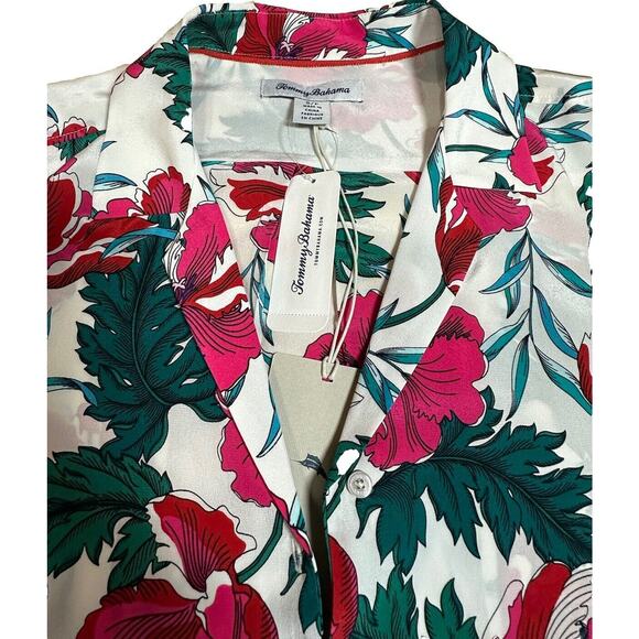 Tommy Bahama Colorful Floral Button Shirt Long Sleeve Size S/P NWT $188 100%Silk - Picture 2 of 5